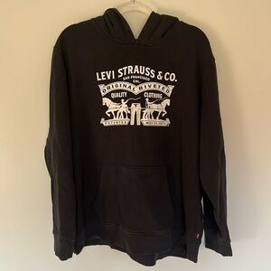Levi's Logo Hoodie Black Mens Size XLarge